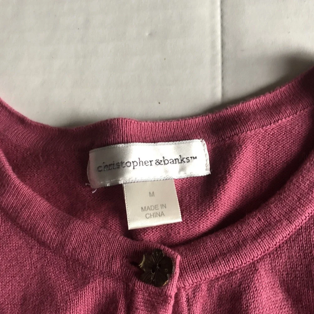 Christopher & Banks flower buttons
